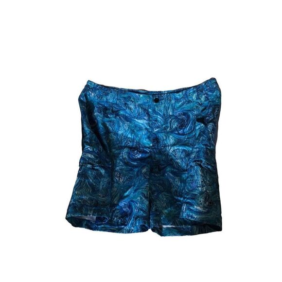 Reel Legends Performance Outfitters Men's Blue Abstract Wave Shorts Size XL - Picture 2 of 4
